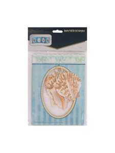 tranquil sea quarter fold die cut centerpiece