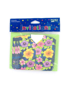 tropical beachwear 8 count invitations/envelopes