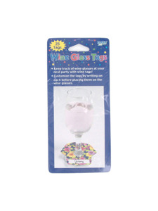 tropical beachwear floral 25 count wine glass tags