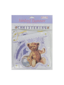 vintage nursery christening 6.5 foot jointed banner