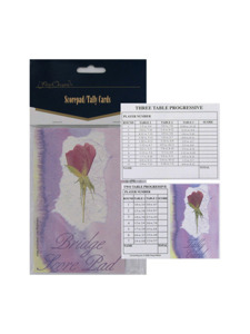 watercolor floral scorepad/tally cards
