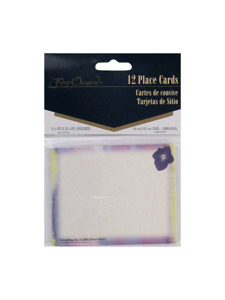 watercolor floral 12 count place cards 1.5 x 3.25 inch