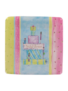 wedding wishes bridal shower 8 count 7 x 7 inch plates