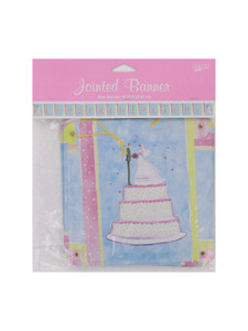 wedding wishes congratulations 9.75 foot jointed banner