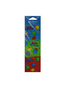 balloon cheer happy birthday sticker sheet