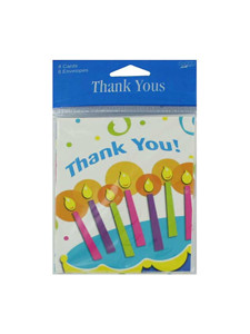 cake surprise 8 pack thank you cards/envelopes