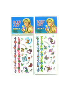 glitter tattoos assorted designs
