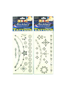 necklace design tattoos (assortment may vary)