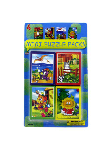Pack of four mini puzzles