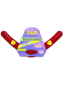 Red plastic boomerang