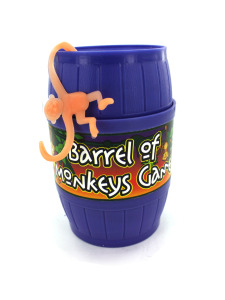 monkeys in barrel (assorted colors)