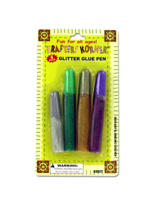 4 Pack glitter glue pens