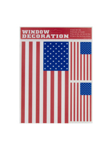 usa flag window cling