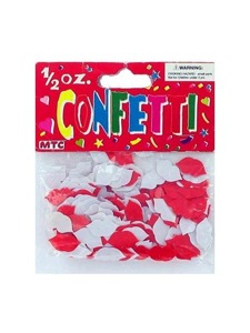 1.05oz red & white lip confetti