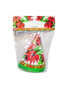 poinsettia 8 party hat