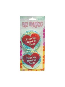 2pc. hearts bottons