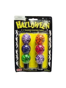 2 Pack sculptured Halloween candle set