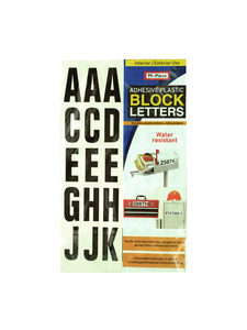 Block vinyl letters
