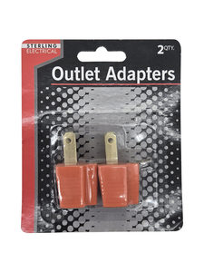 2 Pack ground plug-in outlet adapters