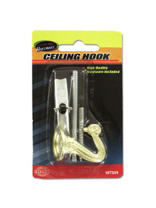 Ceiling hook kit with hardware