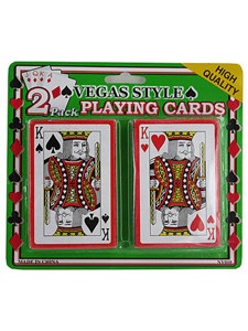 Vegas style playing cards