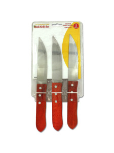 3 Pack steak knife set