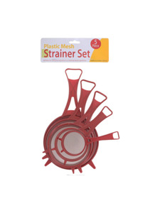 Plastic mesh strainer set