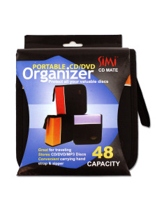Portable CD and DVD organizer (assorted colors)