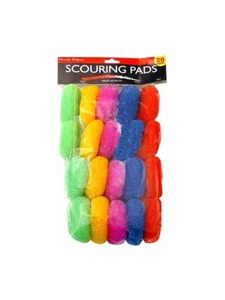 20 pk colored scouring pads