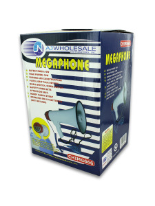30w abs megaphone w/ music switch/ safety siren requires 6 "