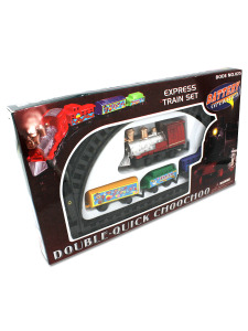 Express train set with tracks and cars