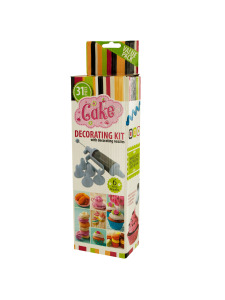 Cake decorating kit with nozzles