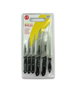 7 Pack professional knife set with cutting board