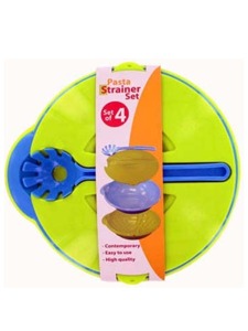 4 Pack multi-function pasta strainer set