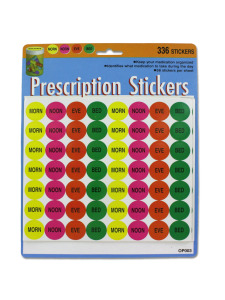 336 Pack prescription stickers