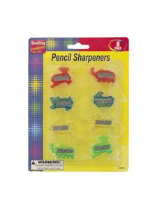 8 Pack animal shaped pencil sharpeners