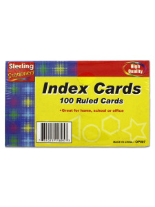 Ruled index sheets
