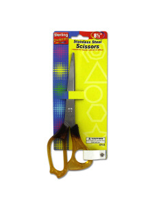 Scissors with plastic handle