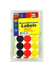 Round multi-color labels