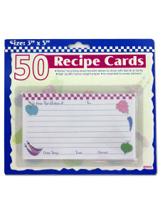 50 Pack recipe card set