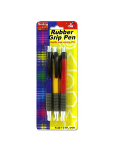 Pens with rubber grip