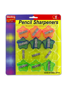 Star-shaped pencil sharpener set