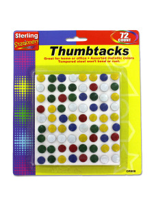 72 colored thumbtacks