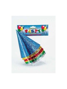 6 pack foil party hats