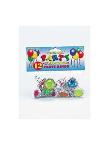 Colorful jewel rings (set of 12)