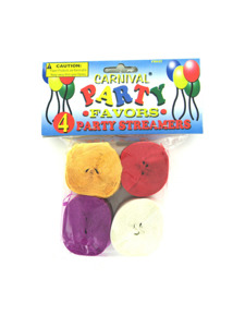 Set of four party steamers