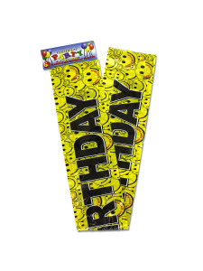 Happy face birthday banner