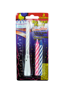 Set of musical party candles