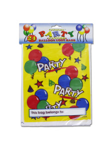 Party favor loot bags with balloon design