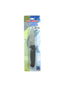 3 stainless steel blade w/ scaling edge